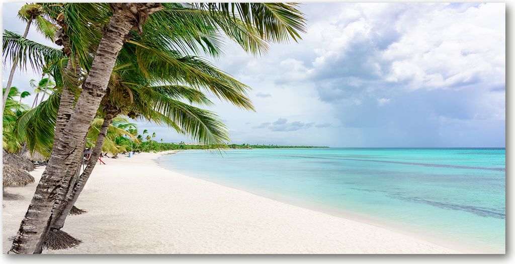 Tulup Leinwandbild - 120x60 cm - Wandkunst - Drucke auf Leinwand - Leinwanddruck - Landschaften - Grün - Tropischer Strand