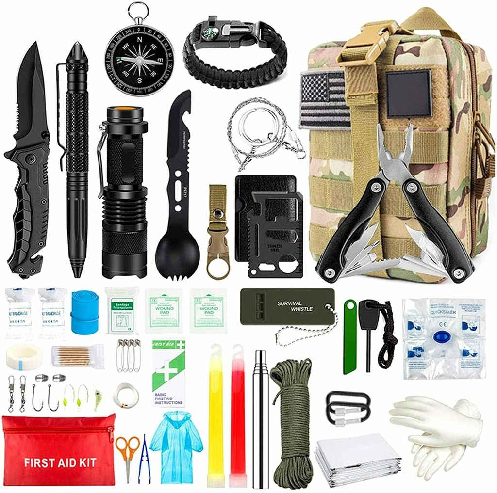 Erste-Hilfe-Set Überlebensabenteuer militärische Outdoor-Werkzeuge Camping  Wandern Taktische Verteidigungsausrüstung Ausrüstung Notfall-Kits  Trauma-Tasche