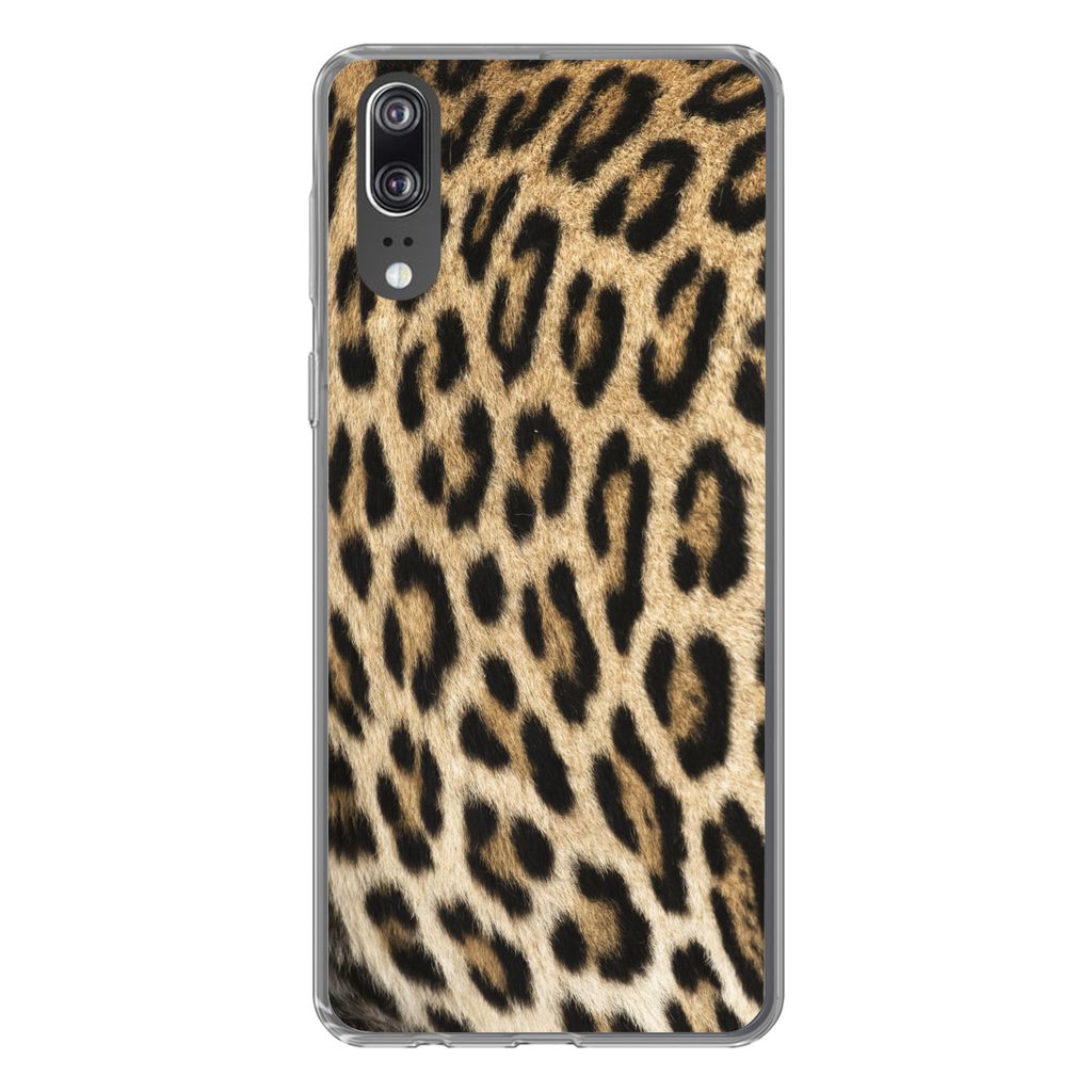 MuchoWow Handyhülle Schutzhülle Hülle für Huawei P20 Panther-Schacht Silikon Softcase Handy Hülle - Hardcover