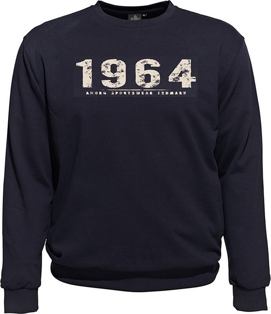 Übergrößen Sweatshirt AHORN SPORTSWEAR Vintage Number beige Produktbild 
