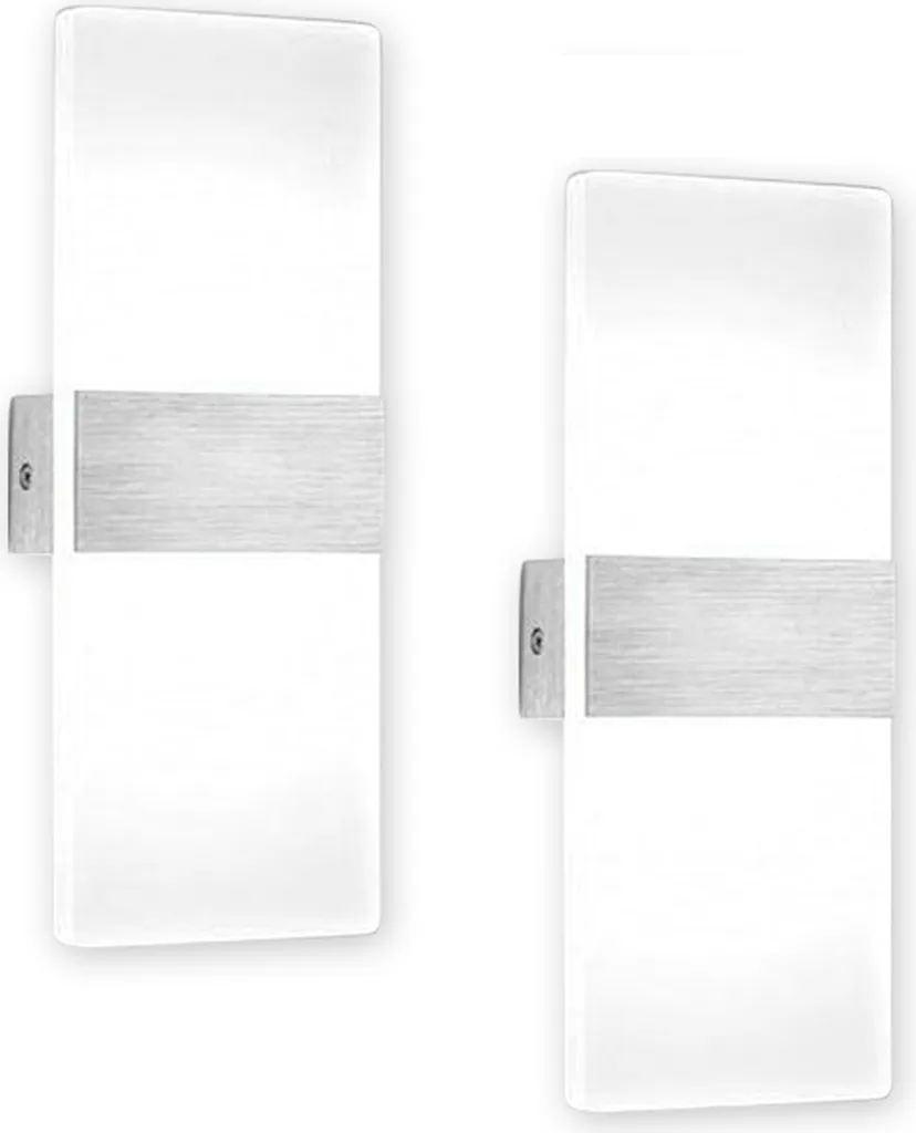 Applique Murale Intérieure LED 12W Blanc Froid avec Finition Acrylique Chic