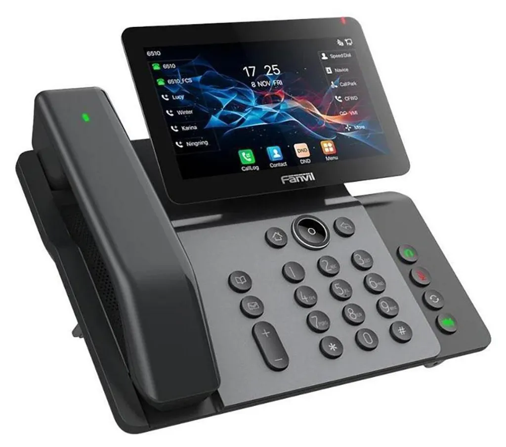 Poste Téléphonique IP Professionnel Fanvil V66 PRO 20 Lignes SIP de Bureau