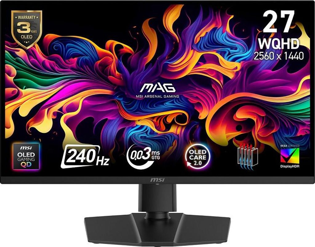 MSI MAG 271QP QD-OLED X24 Écran d'ordinateur 67,3 cm Image du produit 