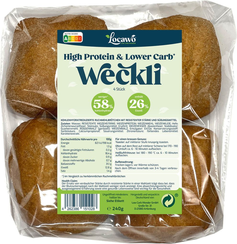 High Protein & Lower Carb Weckli