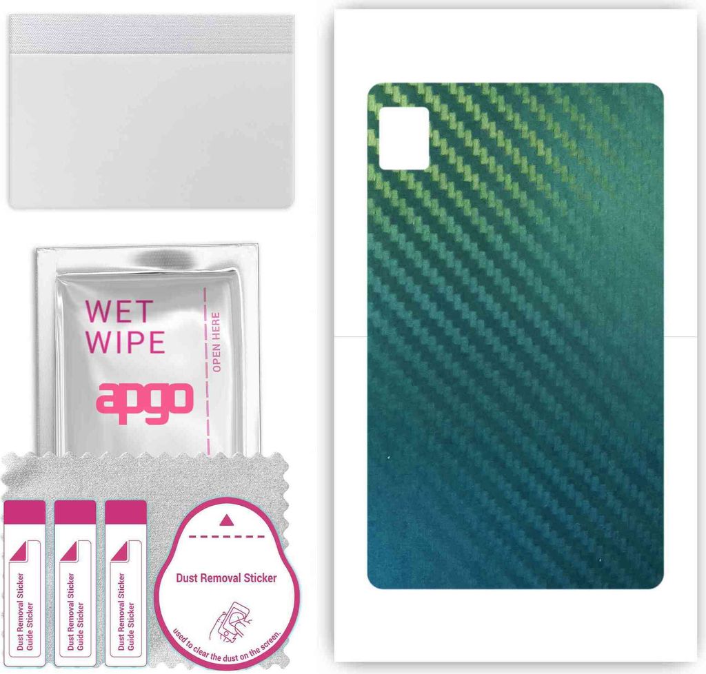 apgo Rückseite Schutzfolie, Skin, kompatibel mit Realme Pad Mini, Hinten Displayschutzfolie aus Vinylfolie, kratzfest, einfache Montage - Kohlenst...