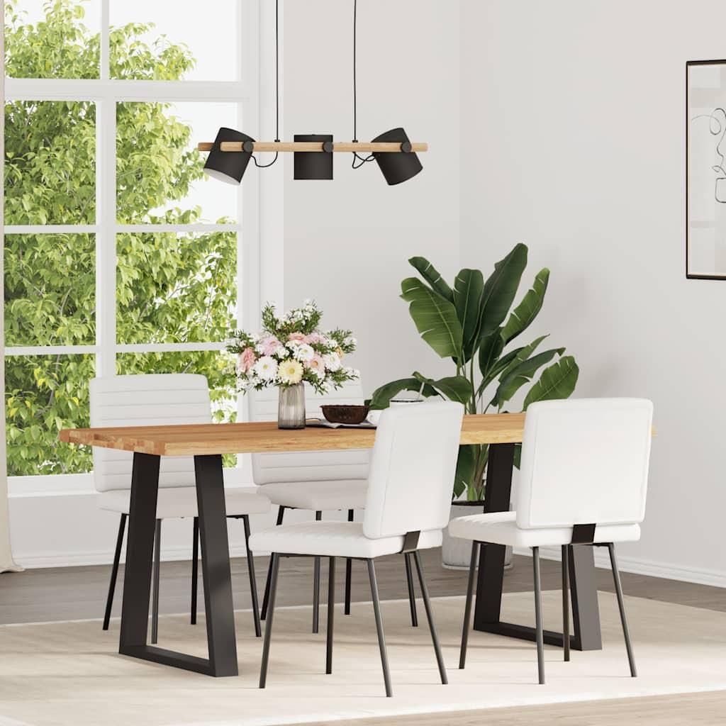 vidaXL Esszimmerstühle 4 Stk. Weiß Kunstleder