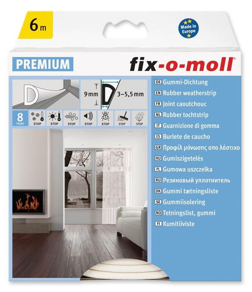 D-Profildichtung fix-o-moll 6m weiß Produktbild 
