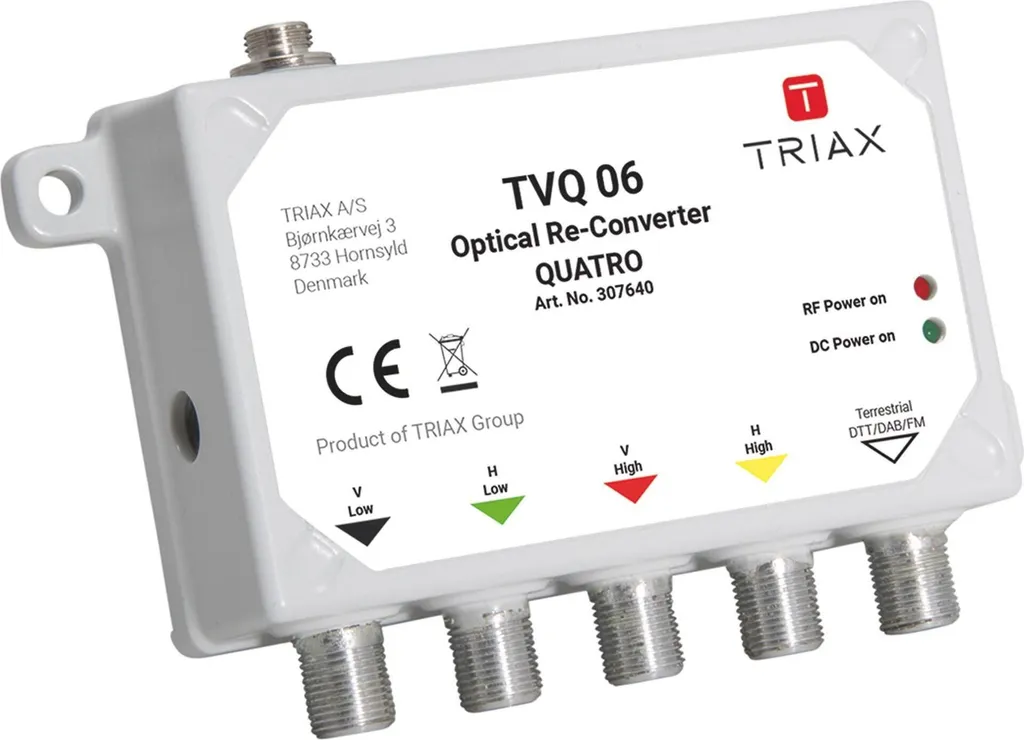 Récepteur Optique TRIAX TVQ 06 4 Sorties SAT et 1 TNT Compatible TOL 32