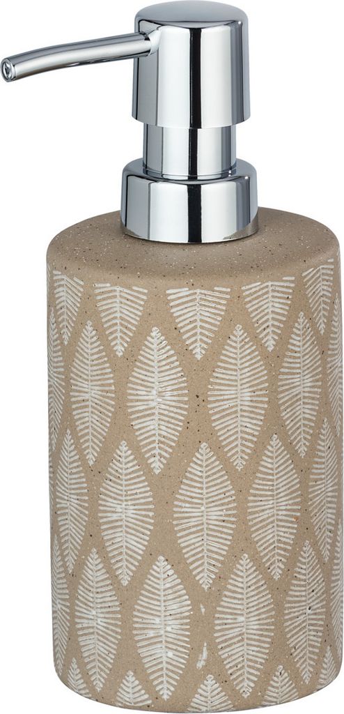 WENKO Seifen Spender Tupian Beige Keramik 300 ml Lotion Produktbild 