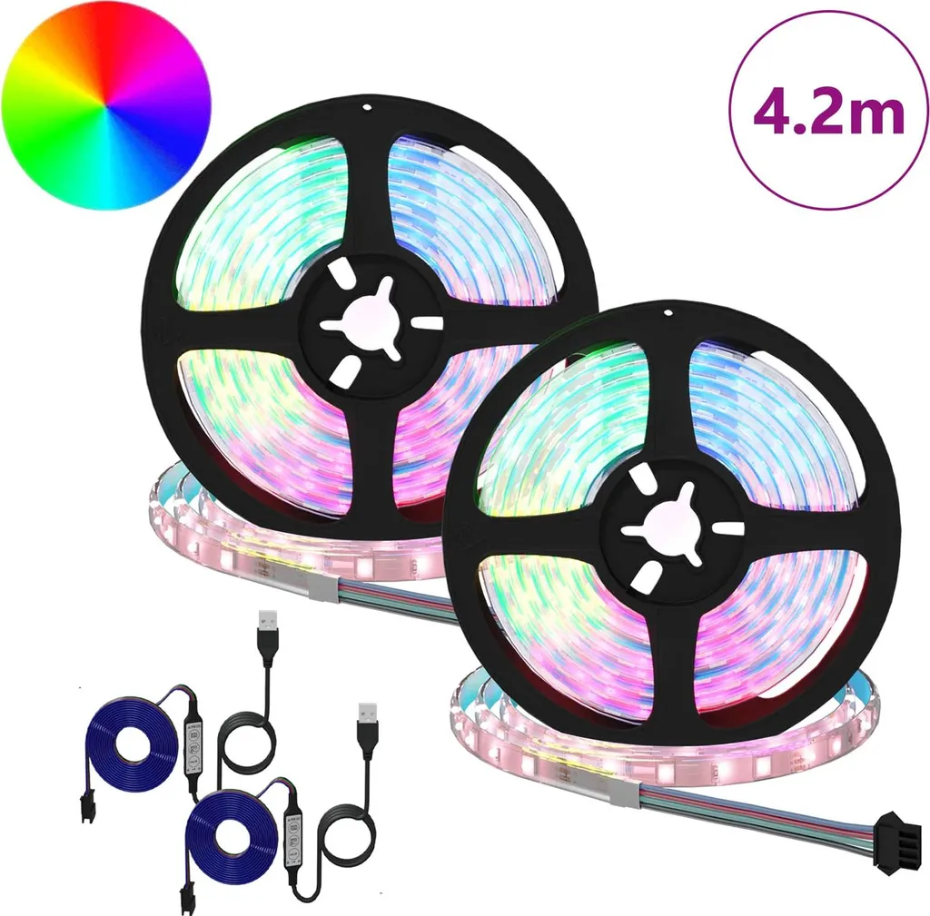 Set 2 Strisce LED Nero e Trasparente 210cm - Illuminazione Interni Pro - 2