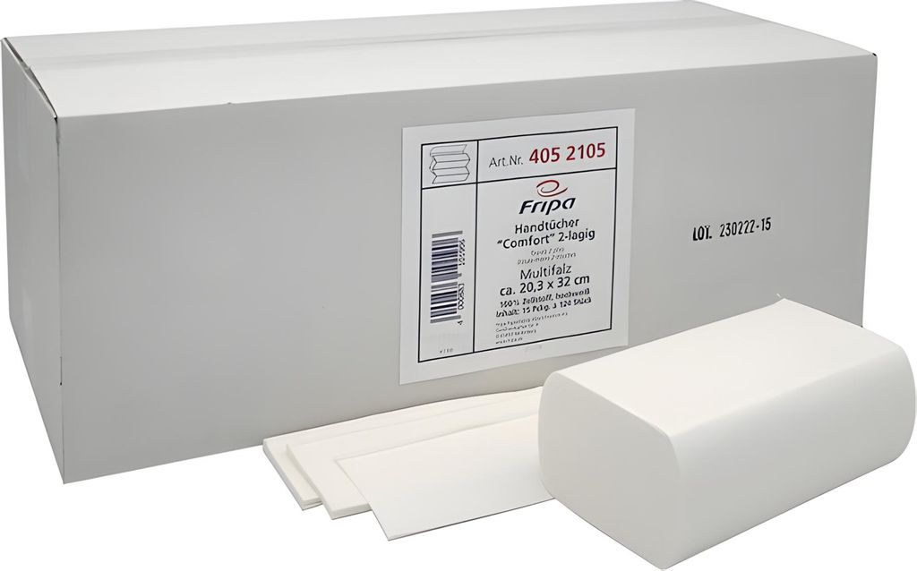 Falthandtuch COMFORT, 20,3 x 32 cm, W-Falz, 1 Karton = 15 Produktbild 