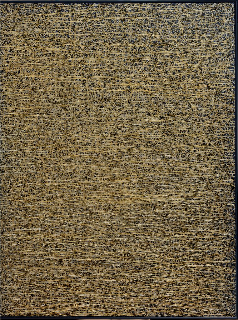 Fine Asianliving Ölgemälde 100% Handgeschnitzt 3D Texture Rahmen Schwarz 90x120cm Gelb