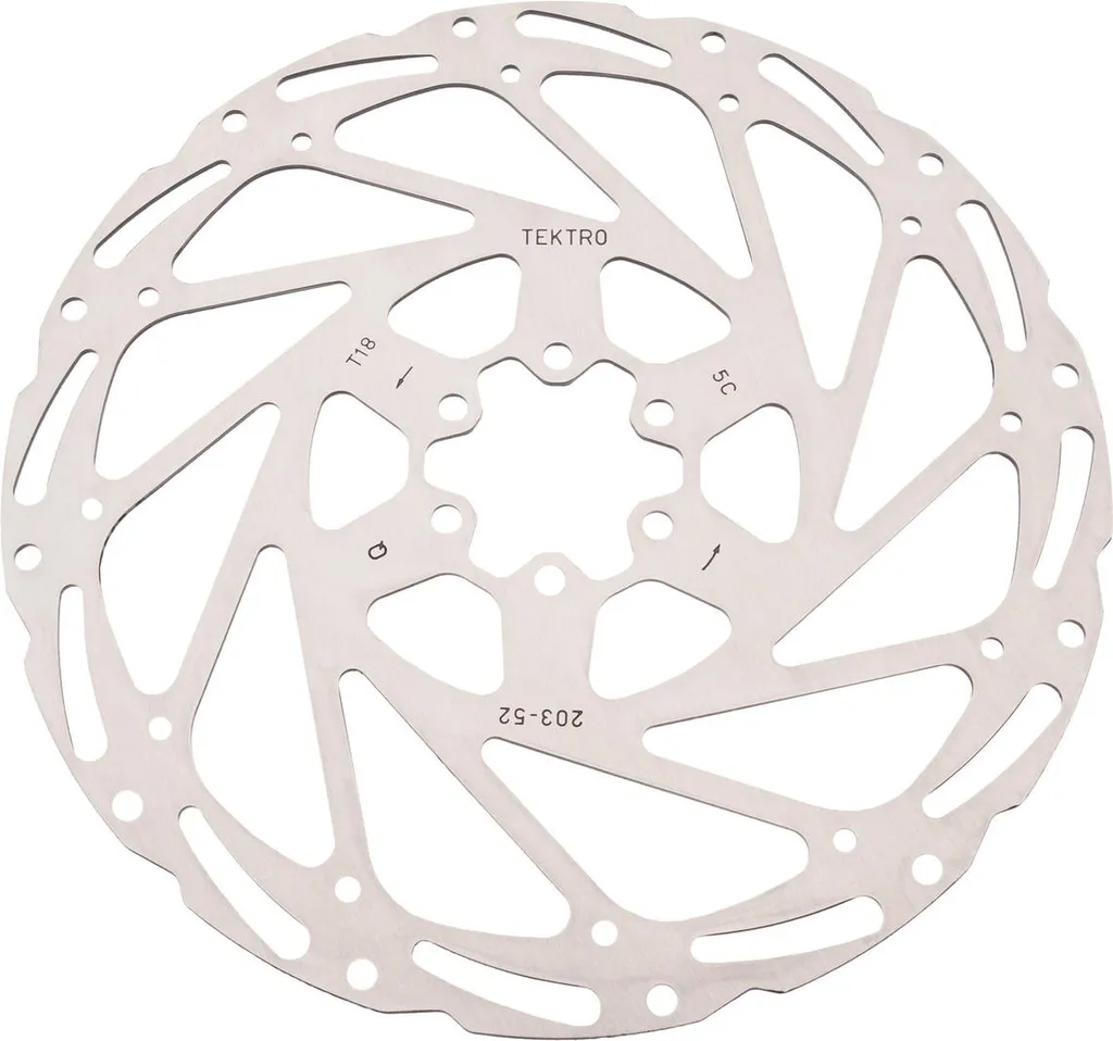 Disque Tektro TR52 Ø 203 mm en acier inoxydable avec design ventilé