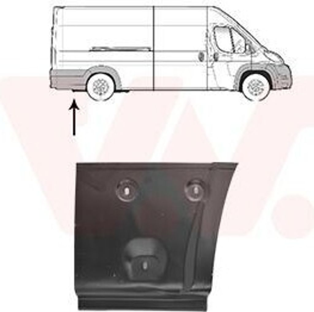 VAN WEZEL Seitenwand Reparaturblech für FIAT Ducato Produktbild 