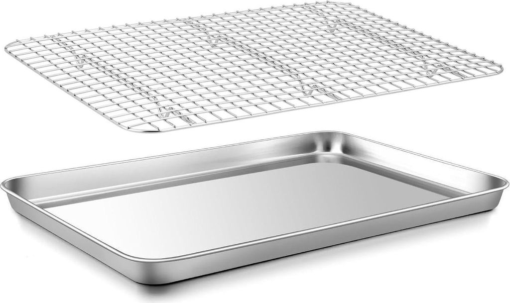 Homikit Edelstahl Backblech mit Abkühlgitter 40x30cm Produktbild 