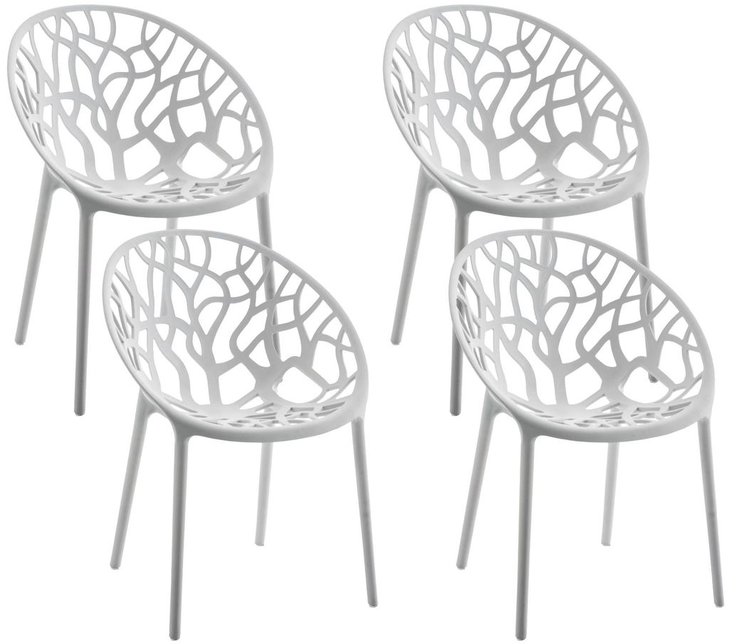 CLP 4er Set Gartenstühle Hope mit Lehne stapelbar Produktbild 