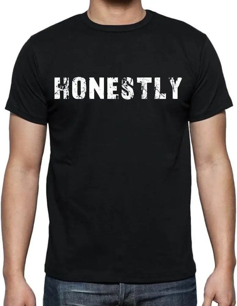 Herren Grafik T-Shirt Ehrlich gesagt – Honestly – Öko-Verantwortlich Vintage Jahrgang Kurzarm Lustige Druck Geburtstag Geschenk Mann