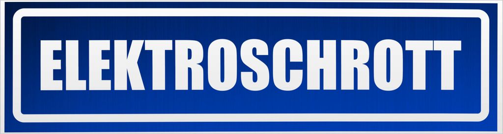 Kiwistar Elktroschrott invertiert Magnetschild Schild magnetisch - 20cm Blau - reflektierend - Magnetfolie für Auto PKW Kfz