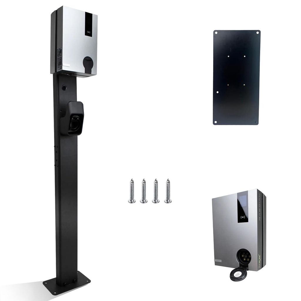 Freistehender Wallbox Standfuß für Raedian NEO & NEX – Mattschwarz
