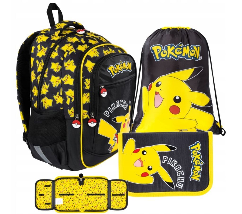 Rucksack Schulset 3-teilig Pokemon Pikachu St. Majewski Produktbild 