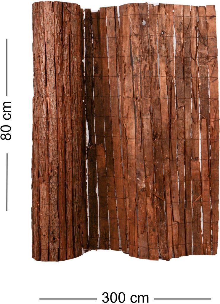 UNUS® Sichtschutzmatte Baumrinde 80x300cm Sichtschutz Zaun Produktbild 2
