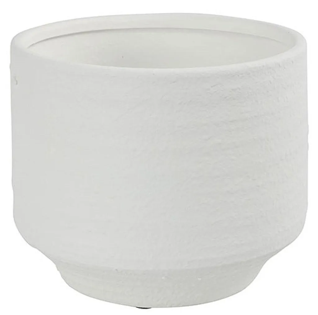 Pot de fleurs élégant blanc 26cm - Céramique Premium par Countryfield