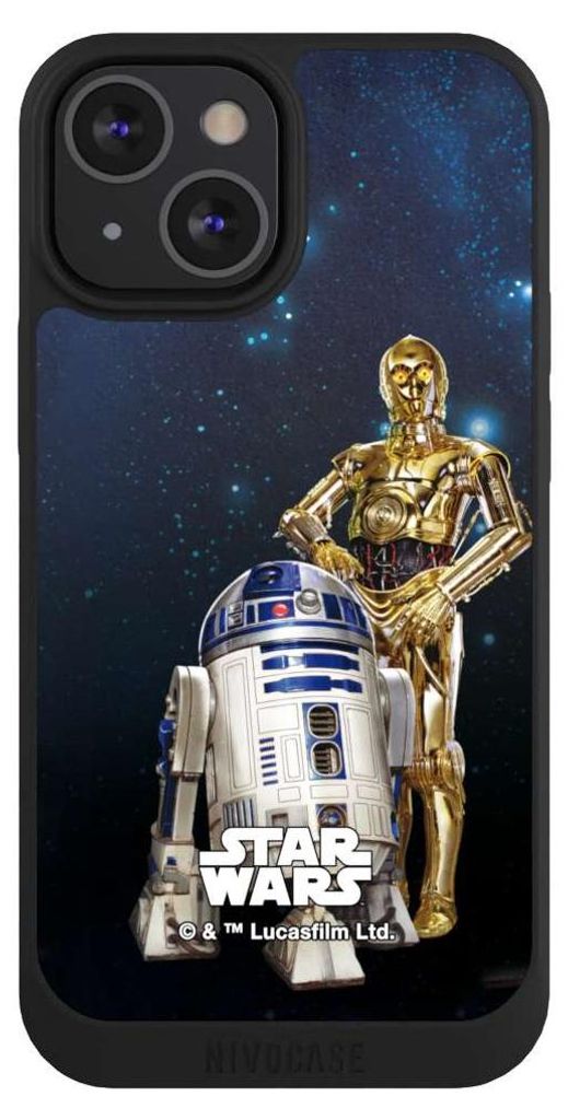 NIVOCASE Handyhülle für Apple iPhone 13 Mini Hülle NIVOpure Case Schwarz Star Wars Weltall R2D2