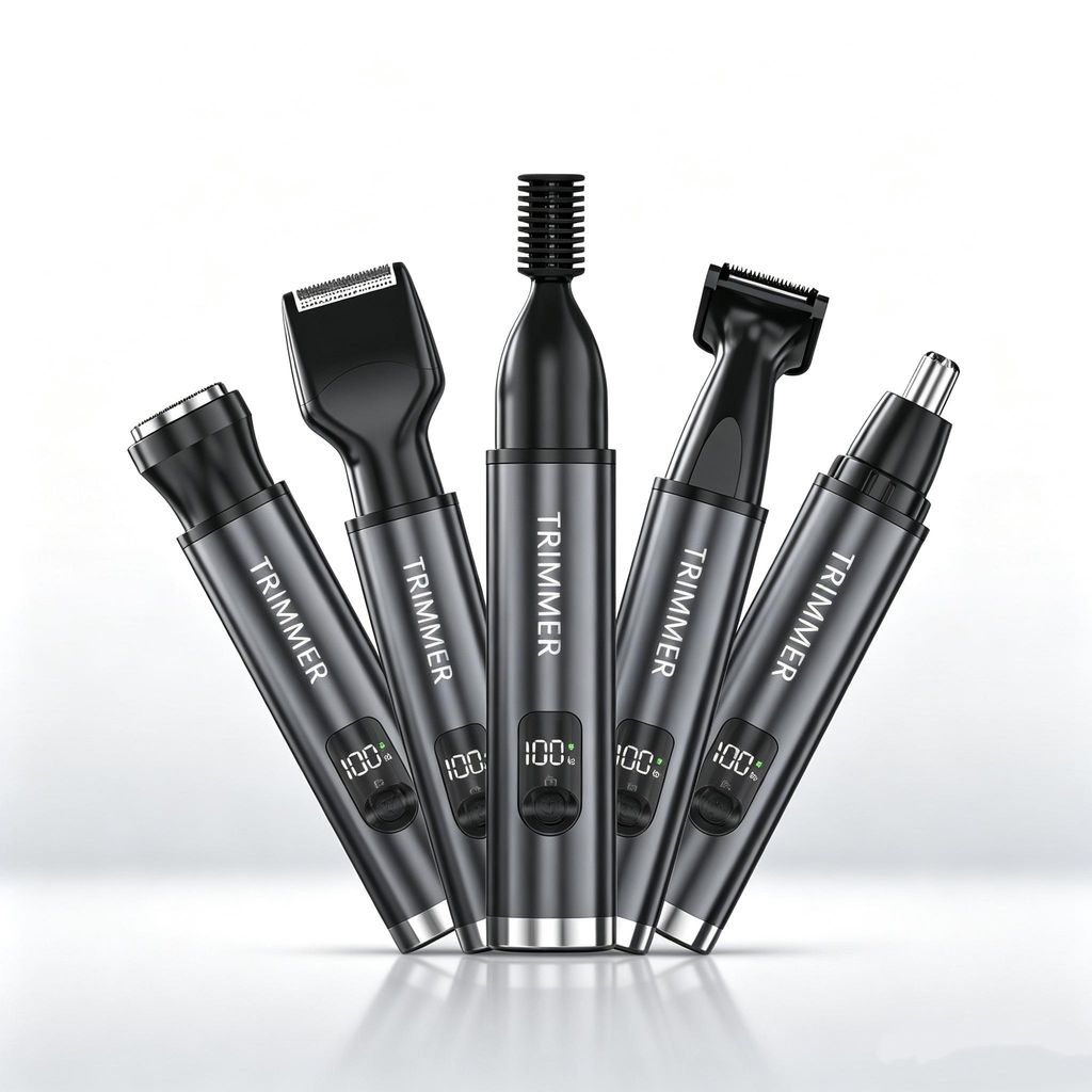 5-in-1 Nasenhaartrimmer & Ohrenhaartrimmer mit LED-Display, Produktbild 