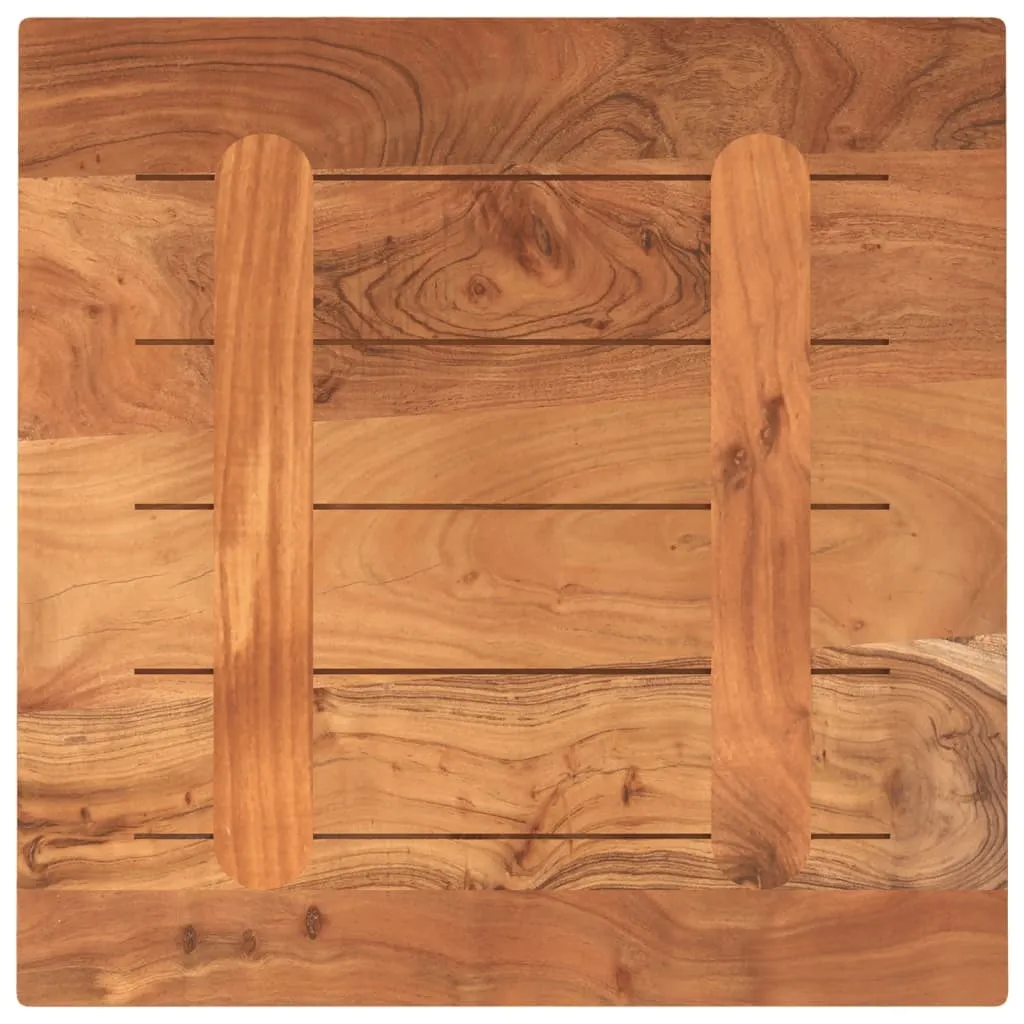Piano d'Appoggio Quadrato 60x60 Acacia Massiccia vidaXL Spessore 2,5cm