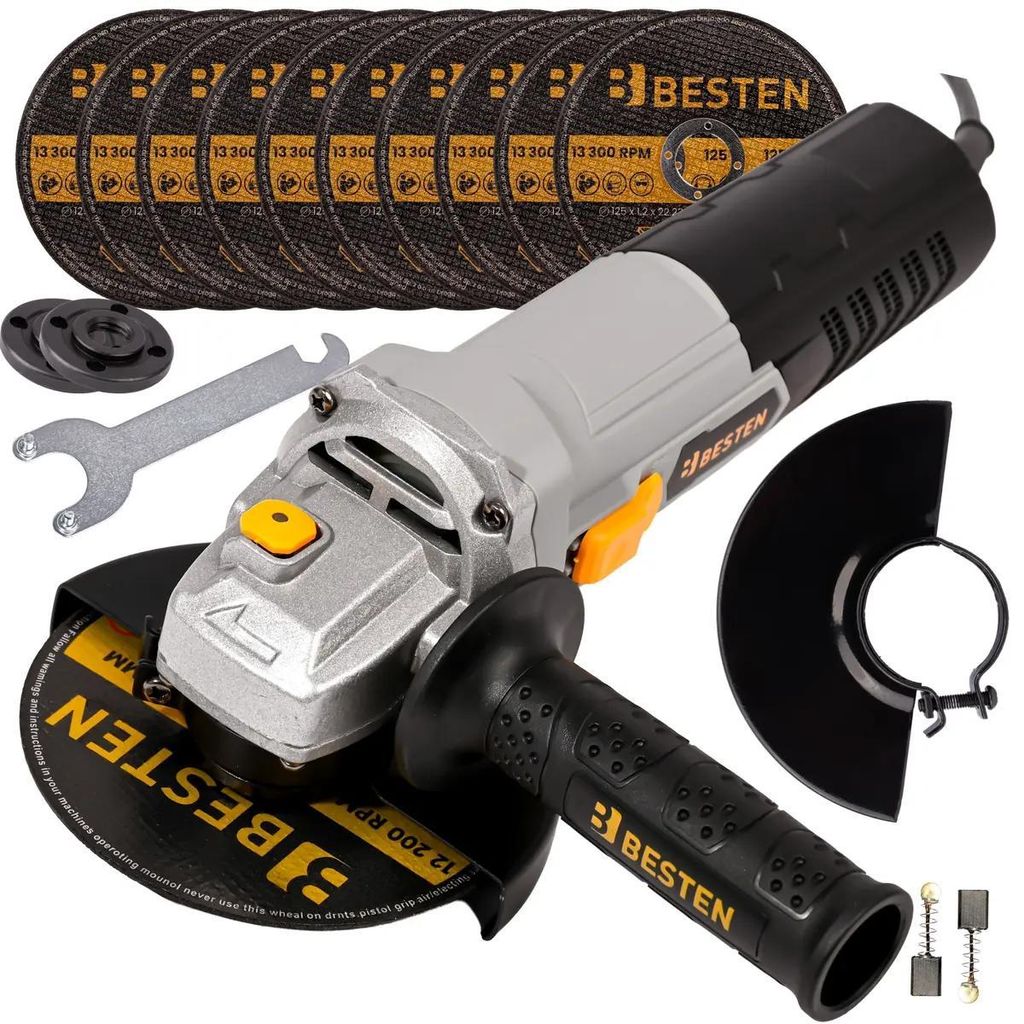 Smerigliatrice angolare 850W 125mm + 10 dischi BESTEN Immagine del prodotto 