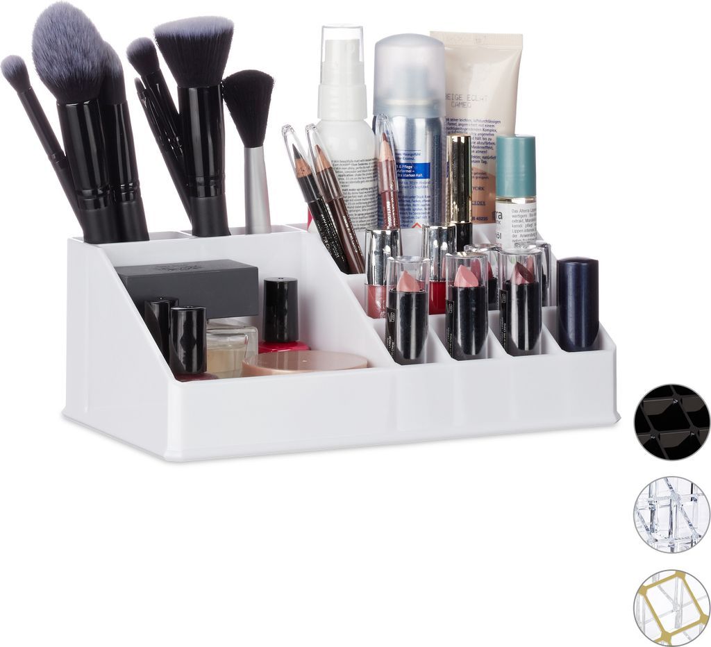 Relaxdays Kosmetik-Organizer aus Acryl, Kleiner Make Up Produktbild 