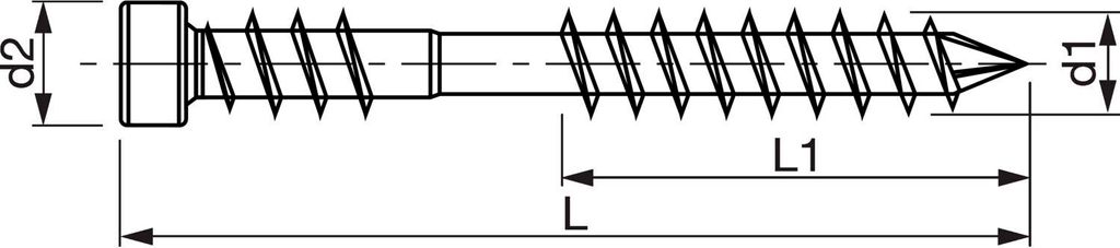 SPAX ZylKo T-STAR+ 5,0x50/22,5 A2 Fixgewinde Produktbild 5
