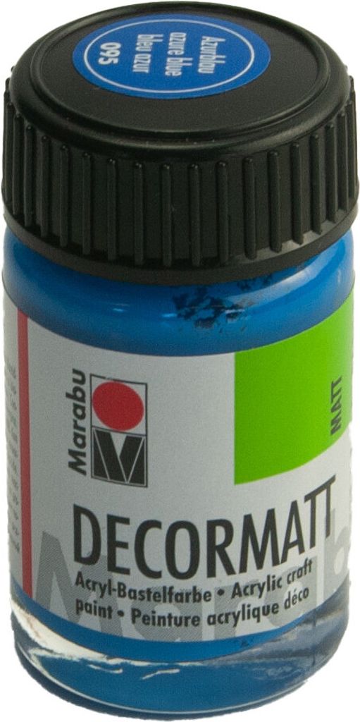 Marabu 1401 39 095 Decormatt Acryl Azurblau 15 ml Produktbild 