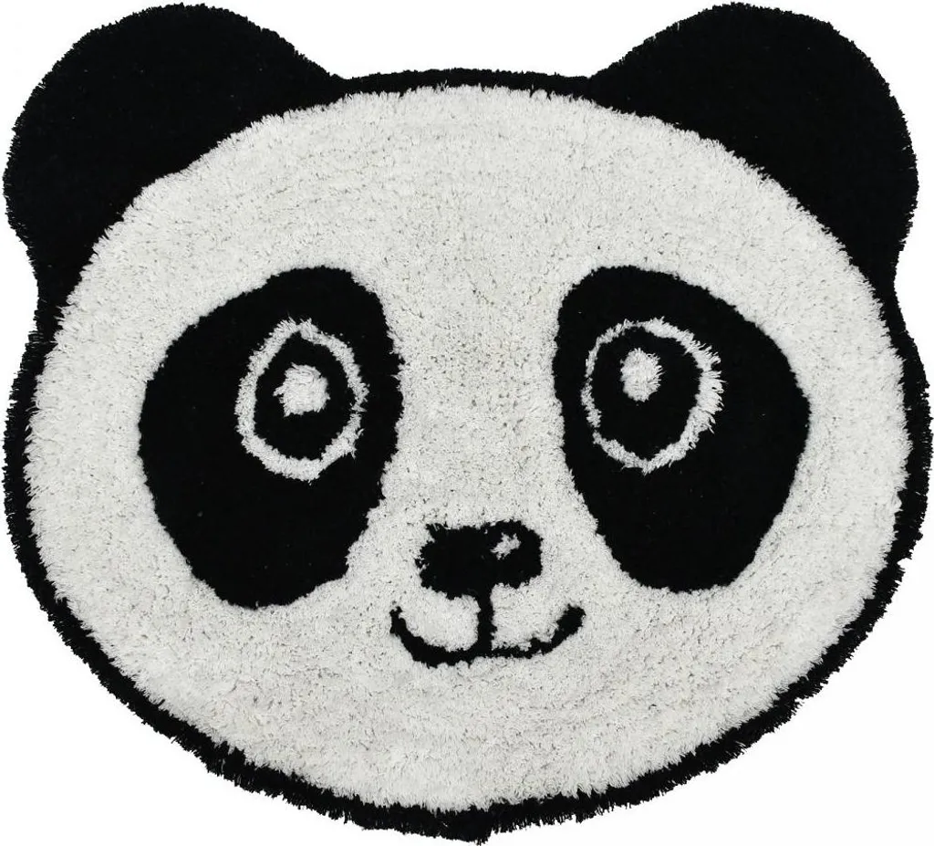 Tapis Coton Enfant Lavable 30° Motif Panda - Tapis de jeu hypoallergénique