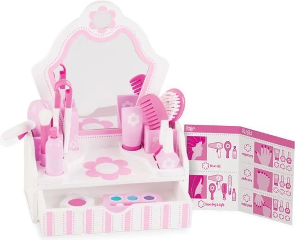 Mallette de maquillage enfant : Set de jeu salon de beauté transportable