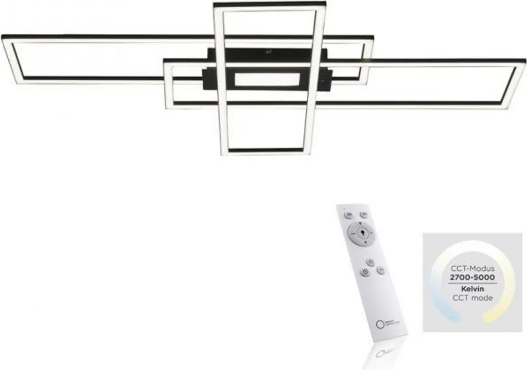 Lampada Soffitto LED 99cm Nera Dimmerabile Telecomando 230V - 23