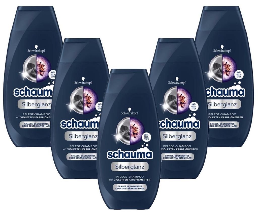 Schauma Pflege Shampoo Silberglanz Anti Gelbstich 250ml 5er Produktbild 
