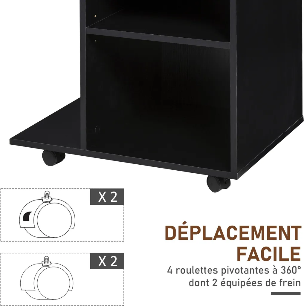 Fini le bureau encombré : support d'imprimante avec rangement CPU et tiroir