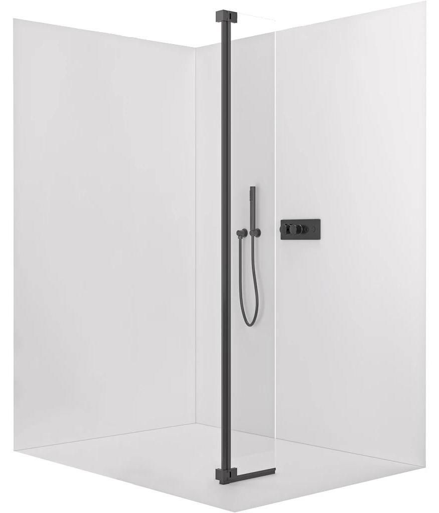 CERANO - Aanvullend draaipaneel voor douchewand Onyx - 8 mm Productafbeelding 