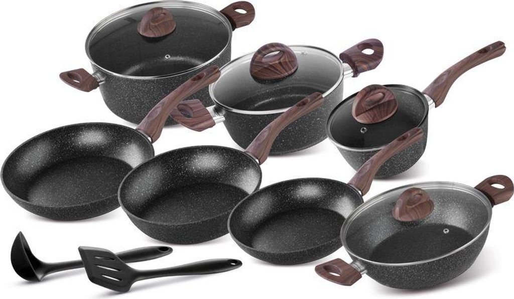 Batterie de cuisine MagicHome Black Marble Line, 13 pieces Image du produit 