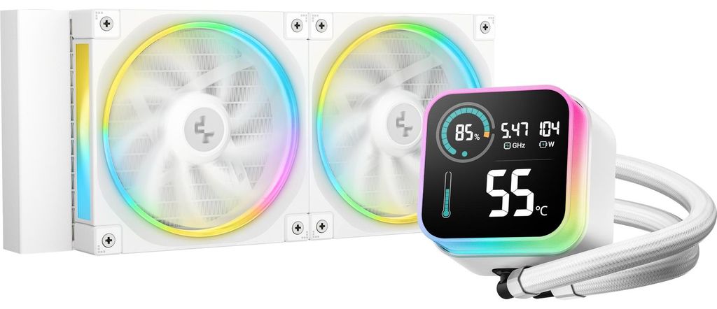 K Cooler Wasserkühlung Deepcool LQ240 White Produktbild 