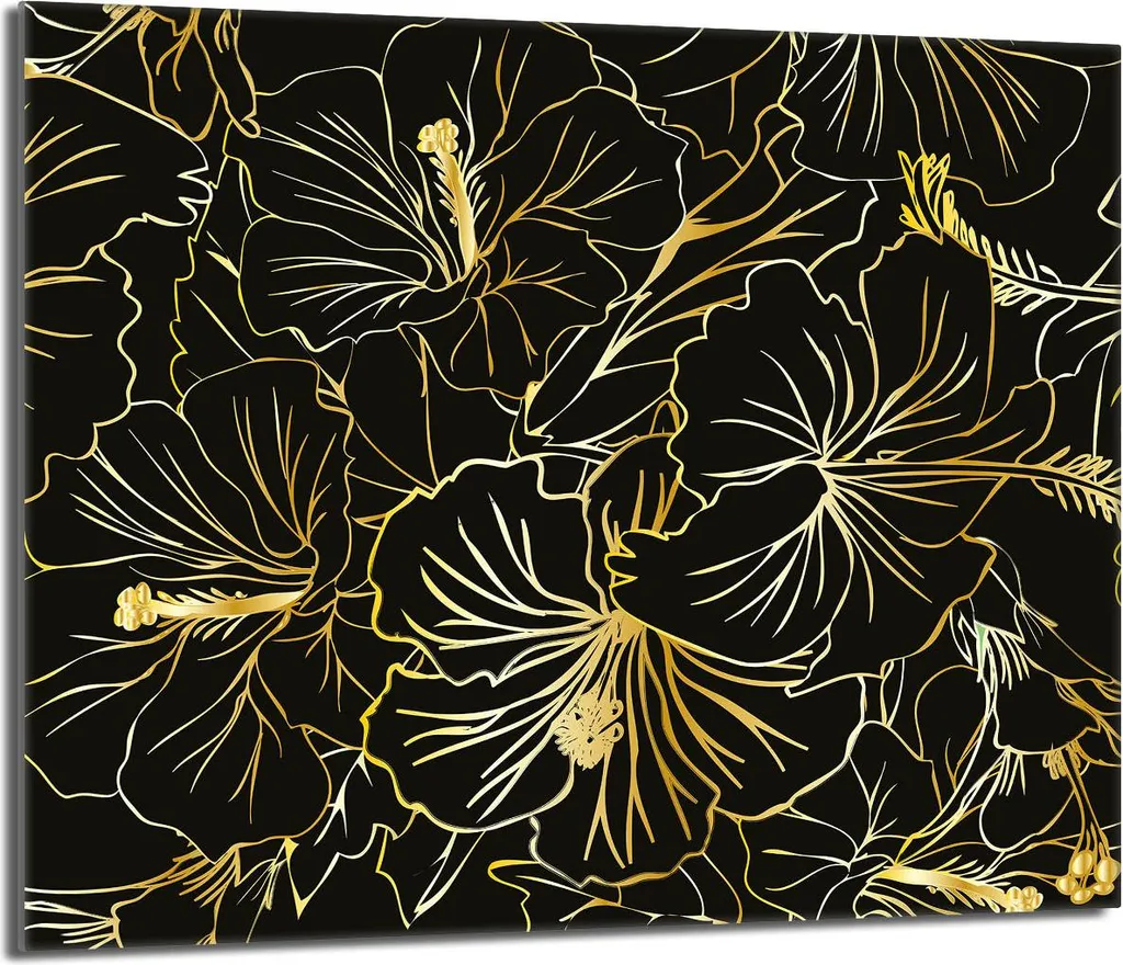 Copri Piano Cottura Vetro 60x52 Nero - Alzatina e Tagliere Design