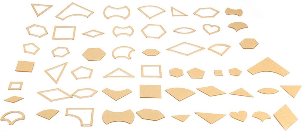 54PCS Klar Acryl Muster Schablone Template Set Leder Handwerk Quilten Nähen Werkzeug DIY