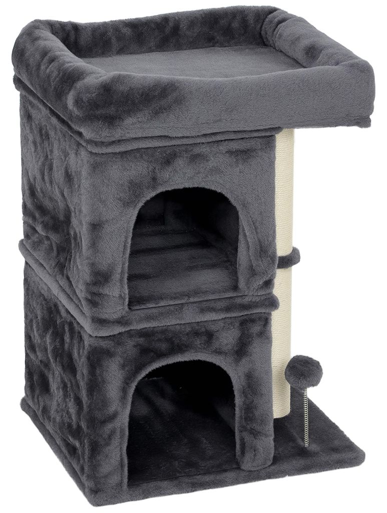 PawHut Kraboom, klein, 66 cm hoog. Kattenboom met 2 Productafbeelding 