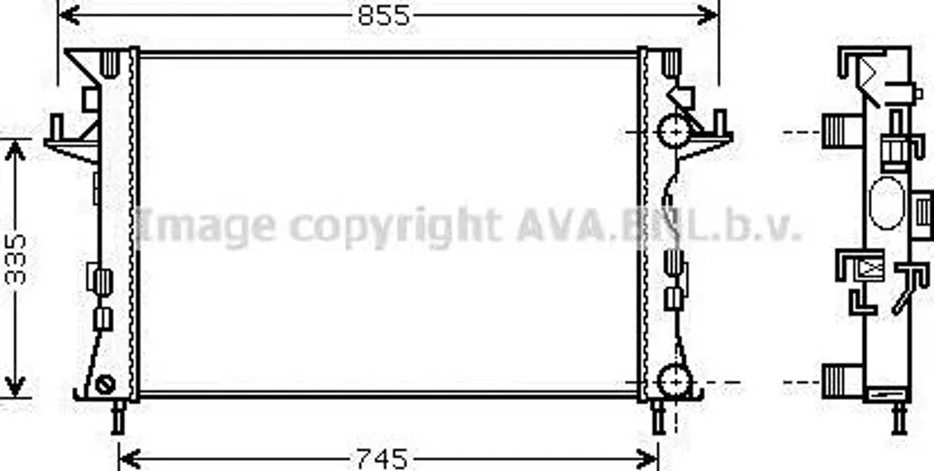 Radiateur Moteur AVA RTA2438 - Remplacement OE 8200292771 Laguna