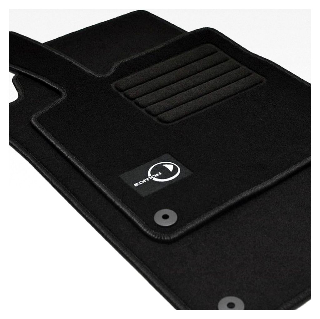 Velours Fußmatten mit Logo für Smart Fortwo 451 ab Baujahr 2007-2014, schwarz