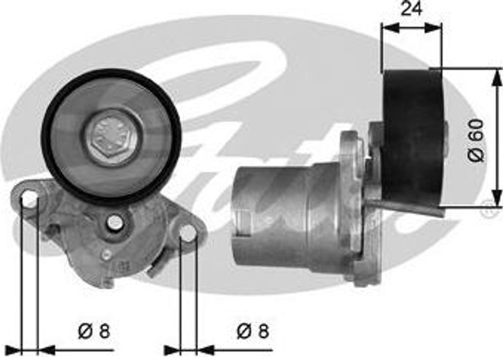 GATES T39397 Riemenspanner, Keilrippenriemen OE 06L903133F kompatibel mit A3 8V, TT, Ateca, Leon, Arteon, Beetle, Jetta