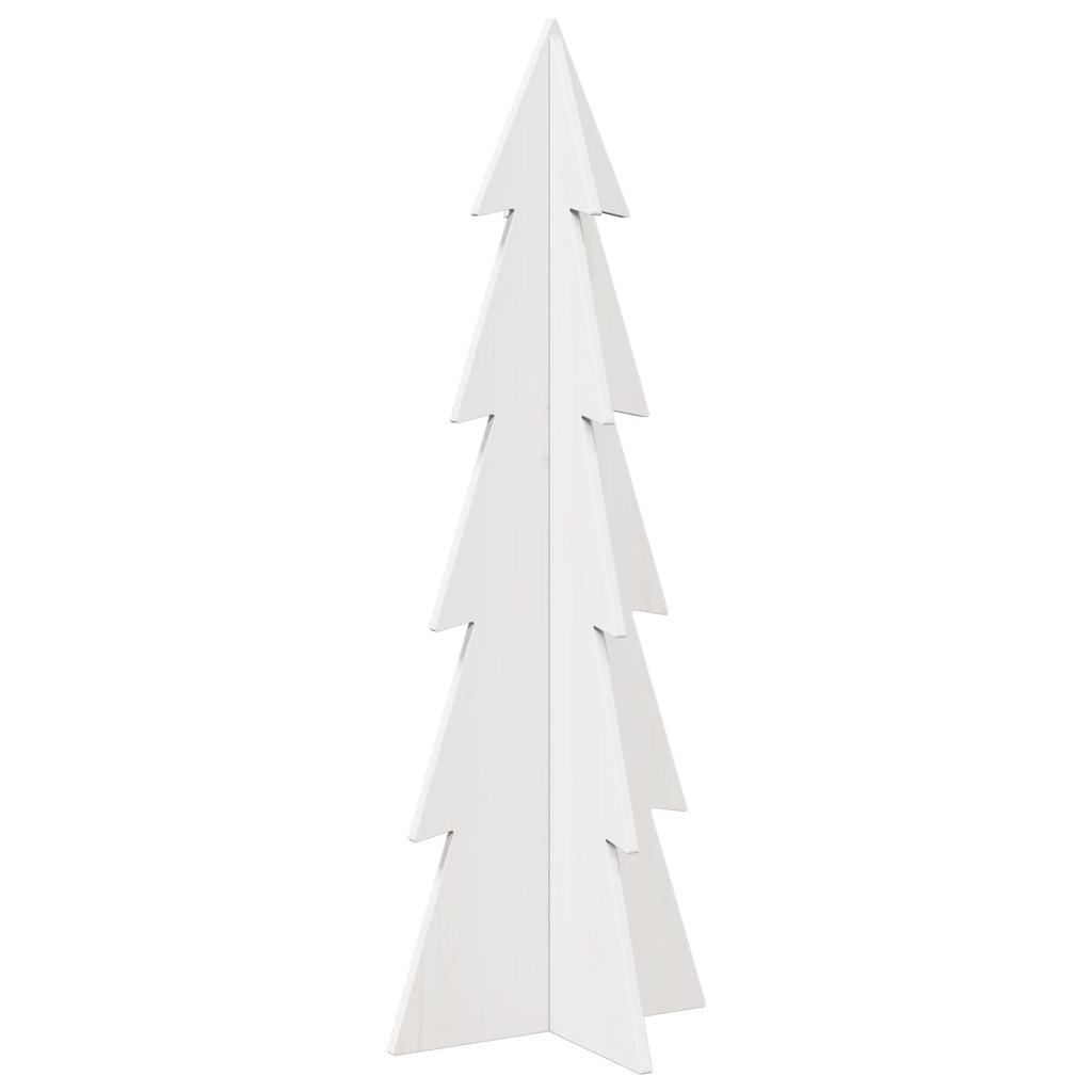 vidaXL Weihnachtsbaum zum Schmücken Weiß 112 cm Massivholz Kiefer