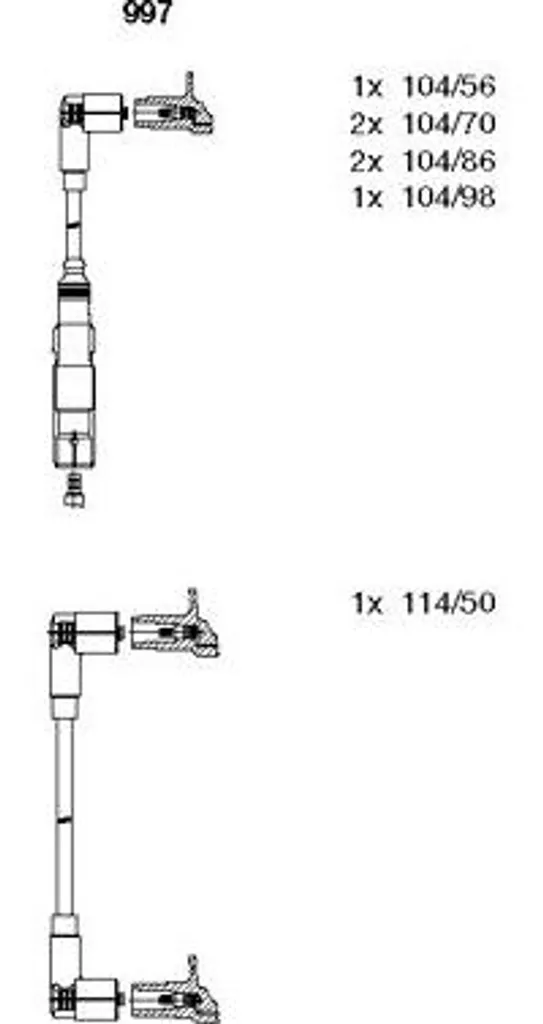 BREMI 997 Kit Cavi Accensione OE per VW Passat 35I e Golf III VR6