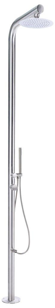 BELIANI Regen Gartendusche Silber Edelstahl mit Produktbild 